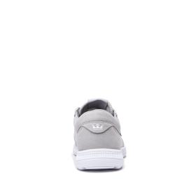 Supra Mens HAMMER RUN Grey/White/white Low Top Shoes | CA-75488